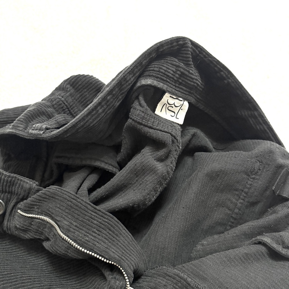 Baserange sz M Tajo Corduroy Pants Black Organic Cotton High Waist Straight - Picture 7 of 12